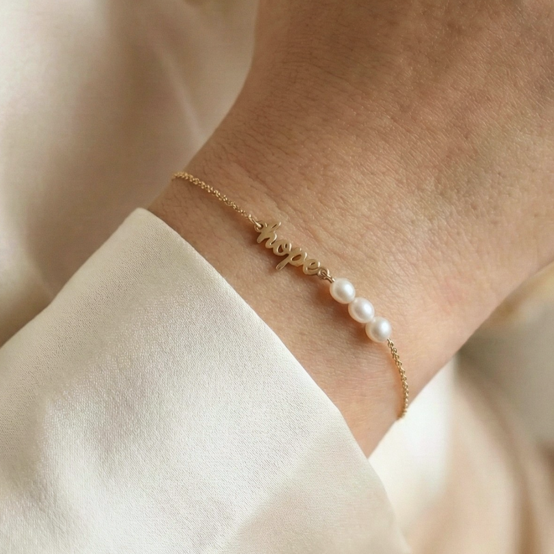 Hope Three Pearl Bracelet