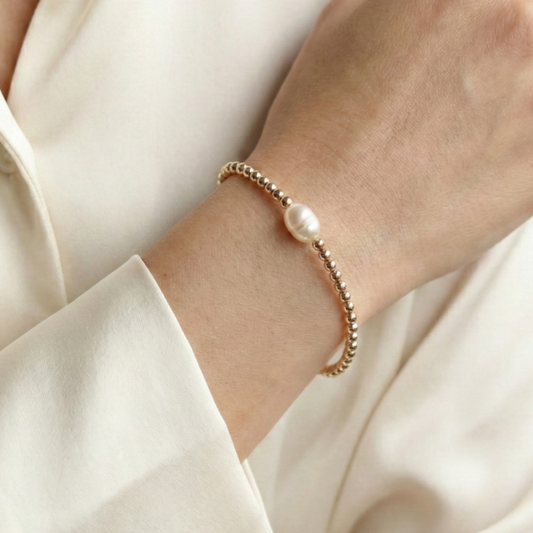 Penelope Beads and Pearl Bracelet
