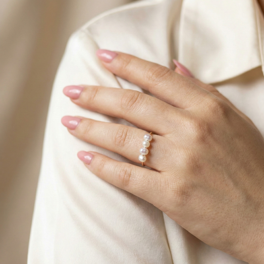 Poppy Four Pearl Ring