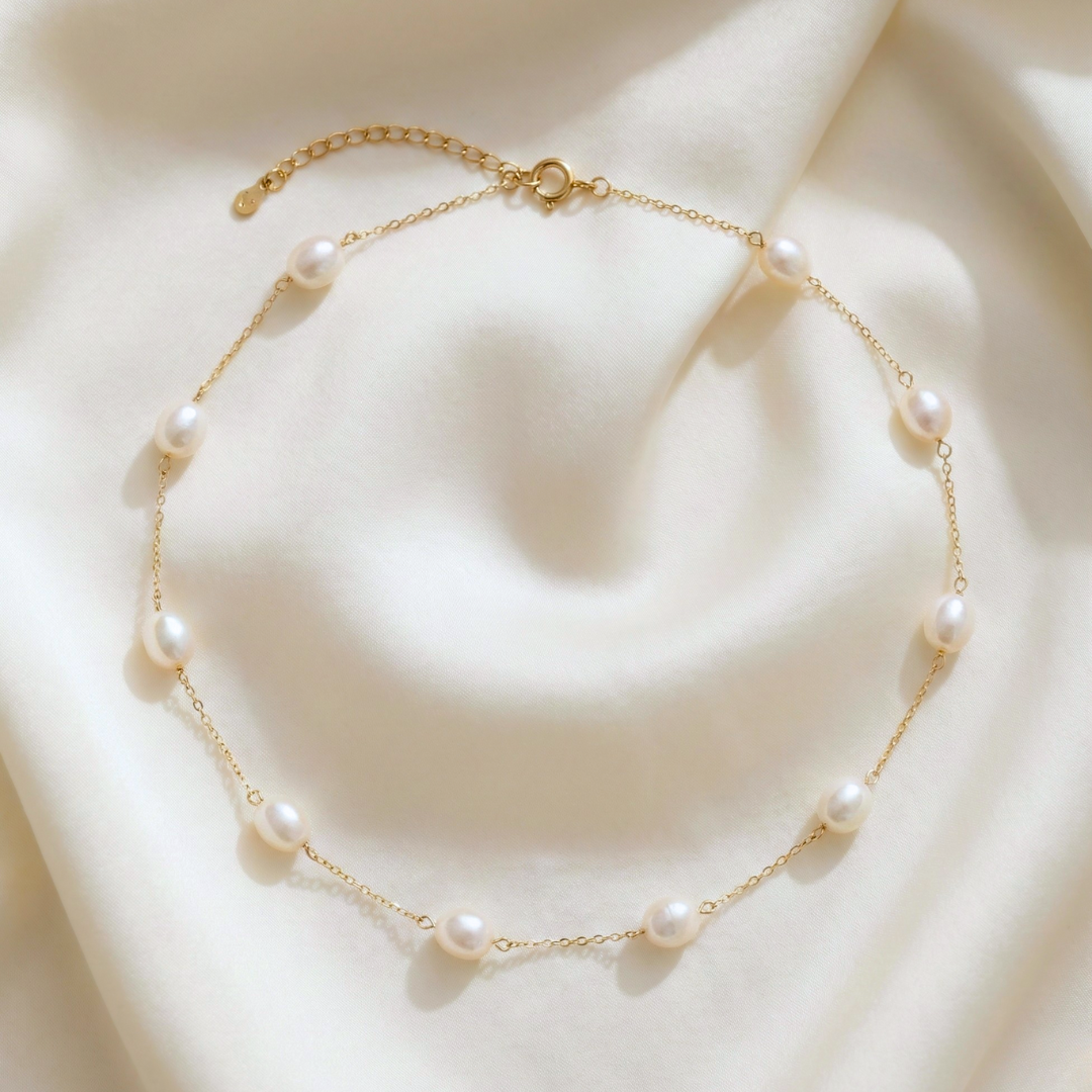 Maria Pearl Chain Necklace