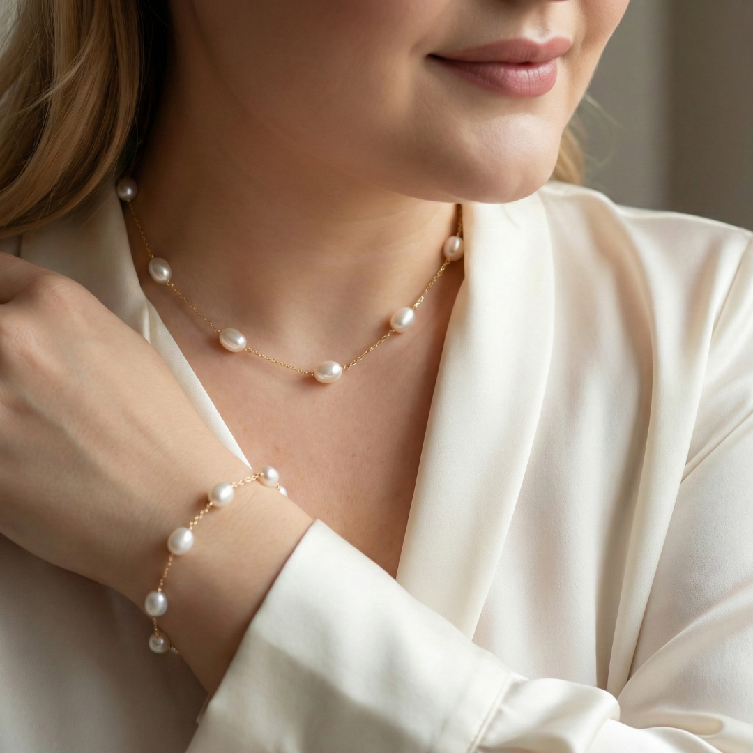 Maria Pearl Chain Necklace