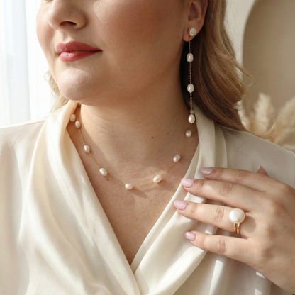 Maria Pearl Chain Necklace