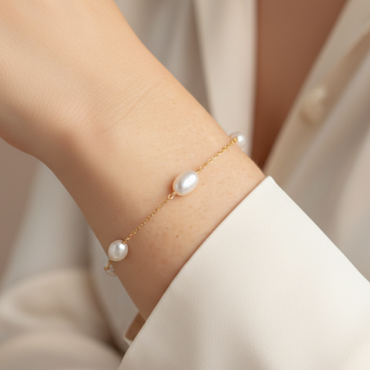 Maria Pearl Chain Bracelet