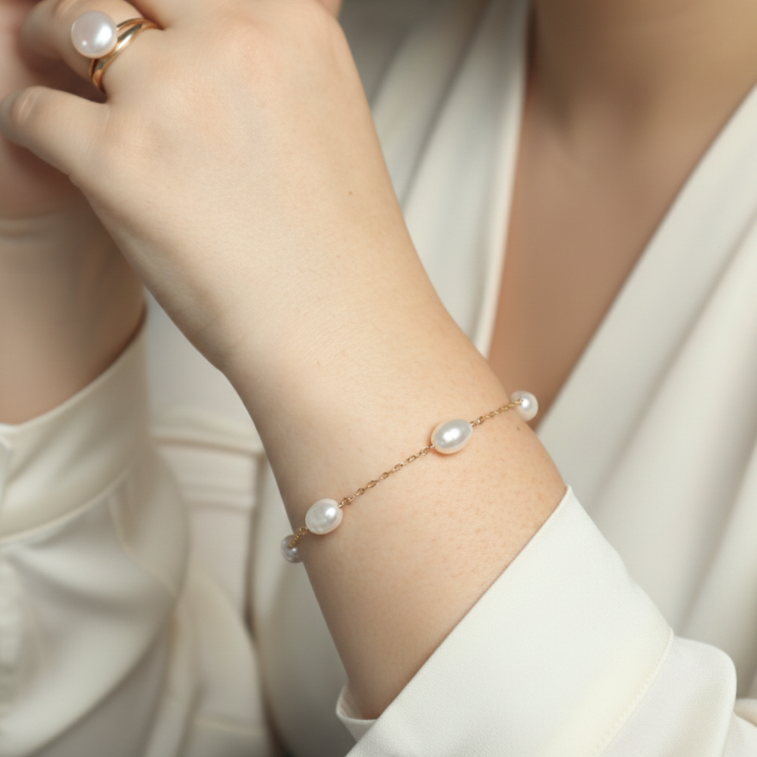 Maria Pearl Chain Bracelet