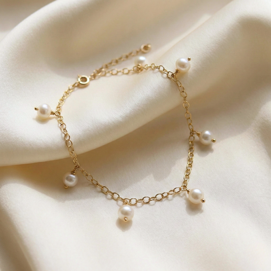 Alba Round Pearl Drops Bracelet