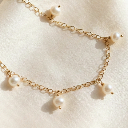 Alba Round Pearl Drops Bracelet