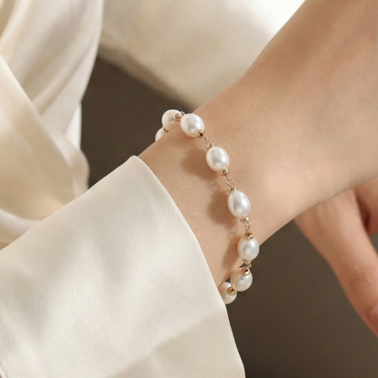 Athena Pearl and Rondelle Bracelet