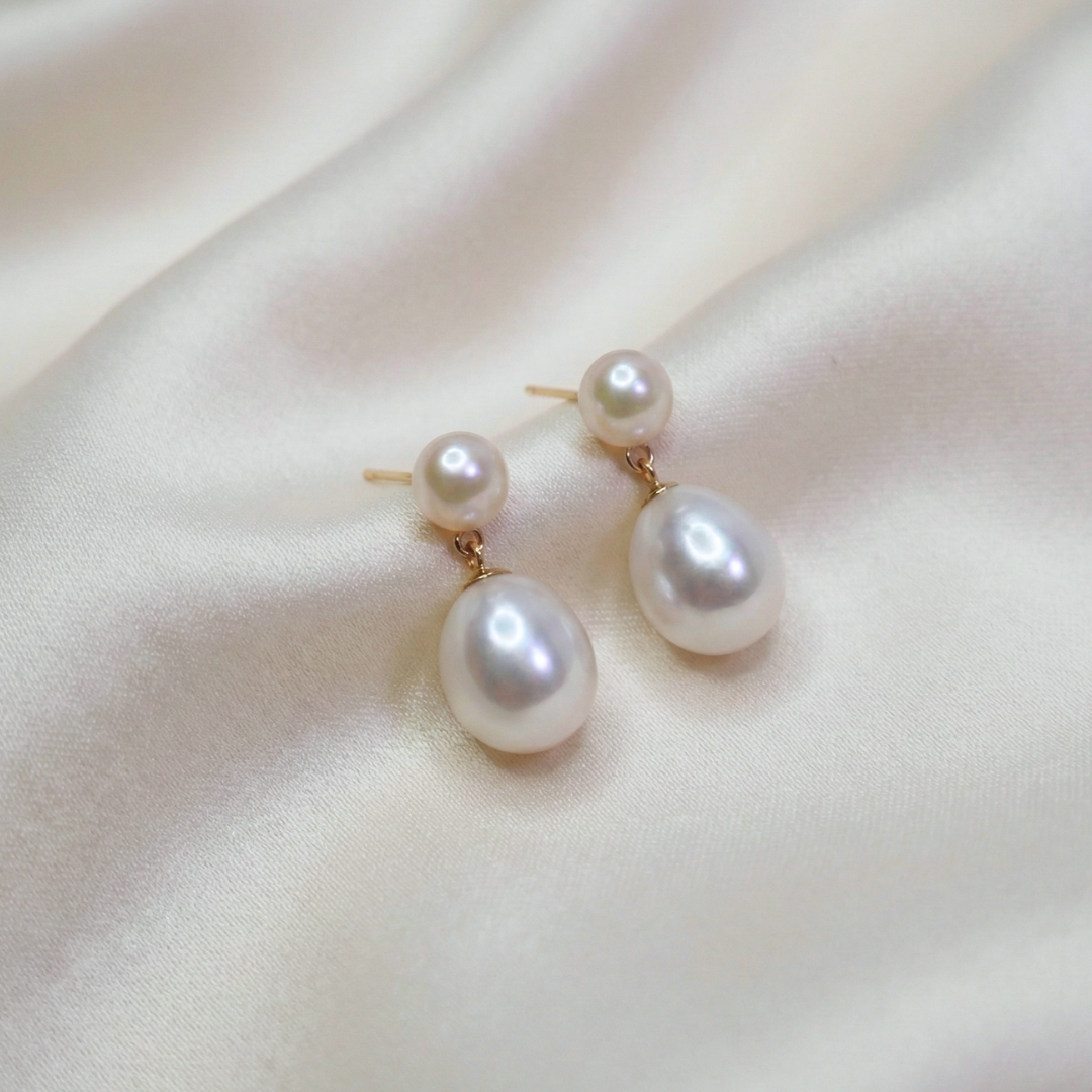 Julia 3 in 1 Convertible Teardrop Pearl Earrings