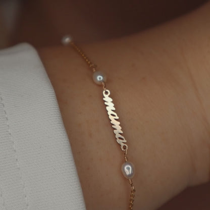 Mama Pearl Chain Bracelet
