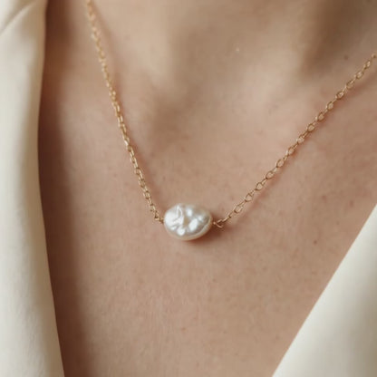 Aria Baroque Pearl Chain Necklace