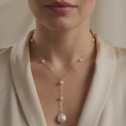 Bianca Coin Pearl Long Necklace
