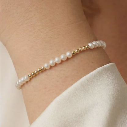 Elodie Pearl and Beads Cluster Bracelet