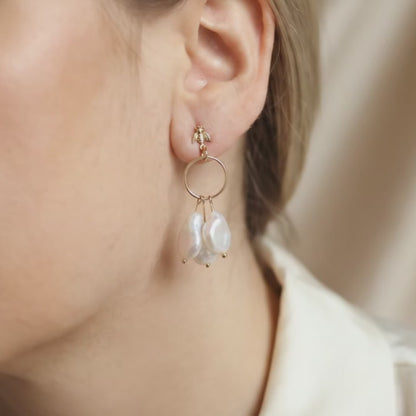 Anyi Bee Dreamcatcher Pearl Earrings