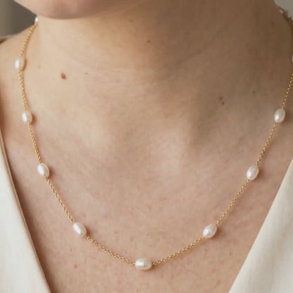 Ella Pearl Chain Necklace