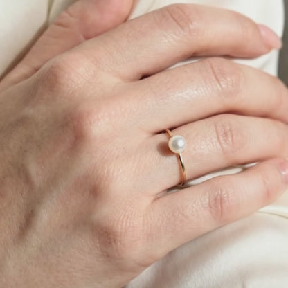 Ariel Round Pearl Ring