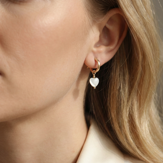 Selene Heart Hoop Earrings