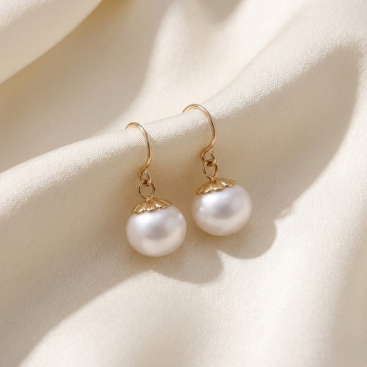 Naomi Drop Pearl Earrings