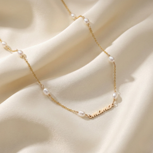 Mama Pearl Chain Necklace