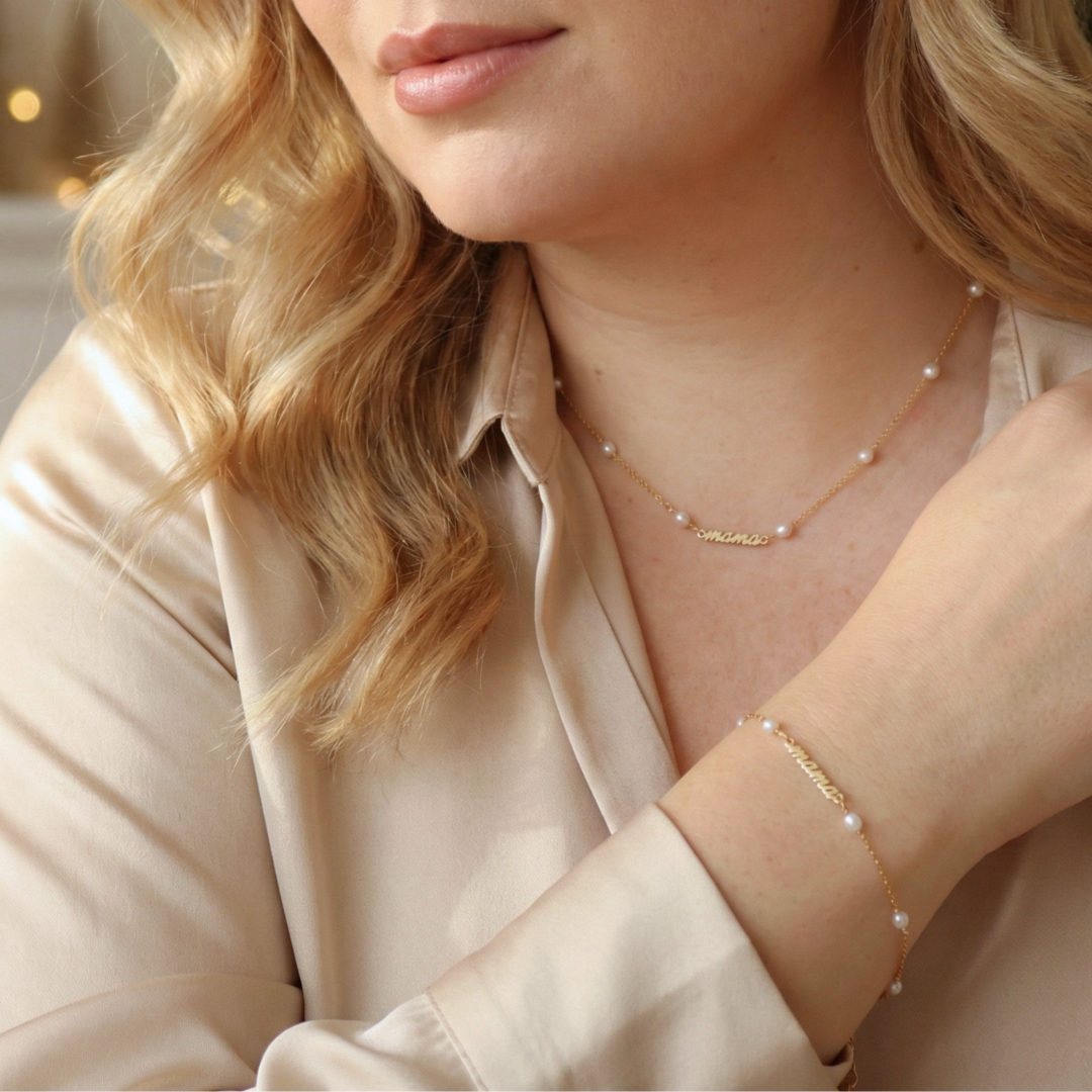 Mama Pearl Chain Bracelet
