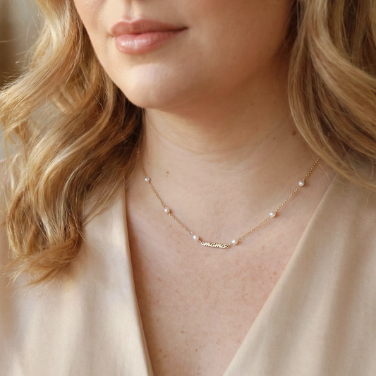 Mama Pearl Chain Necklace