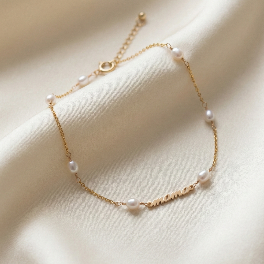 Mama Pearl Chain Bracelet