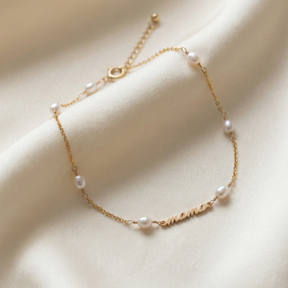 Mama Pearl Chain Bracelet