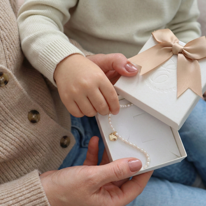 Timeless Bond Pearl Bracelet with Personalised Heart Charm
