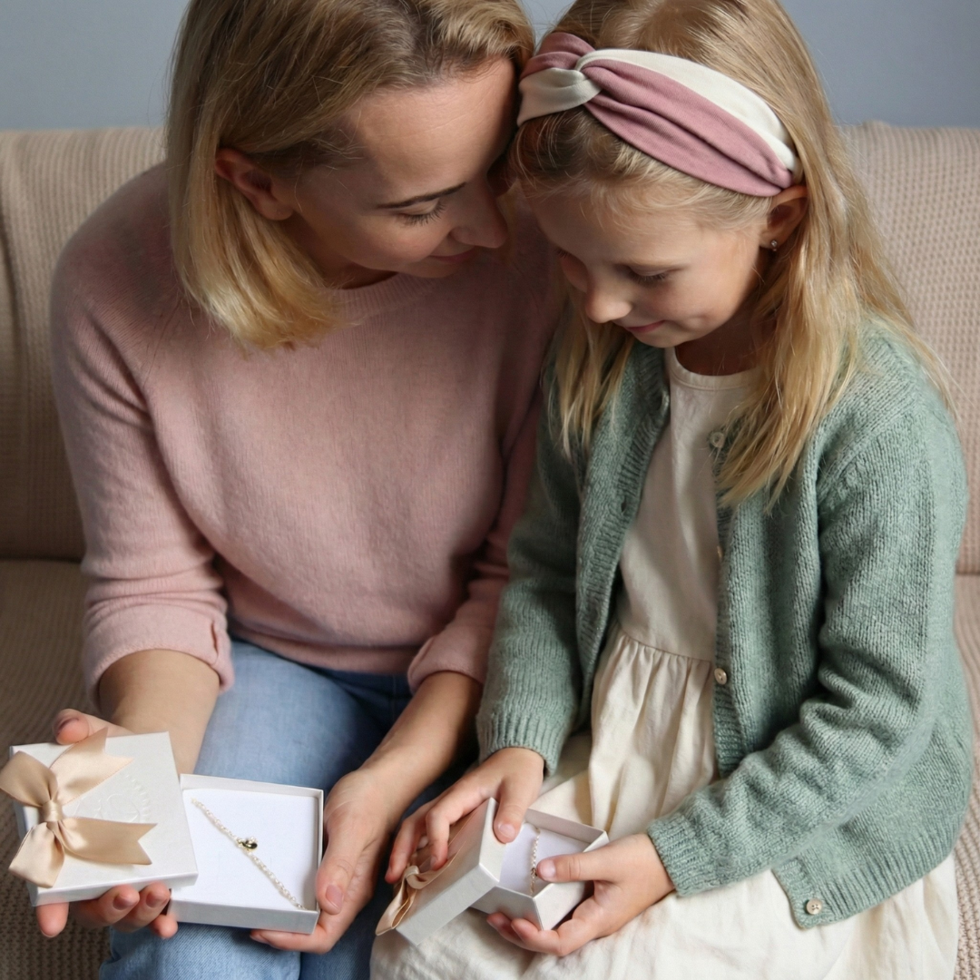 Spark of Love Pearl and Beads Necklace with Personalised Heart Charm