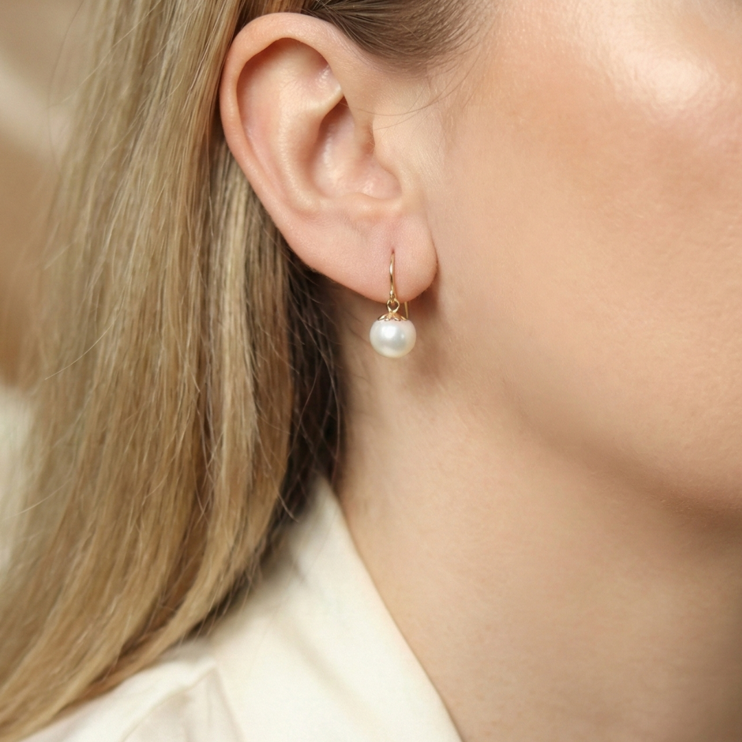 Naomi Drop Pearl Earrings