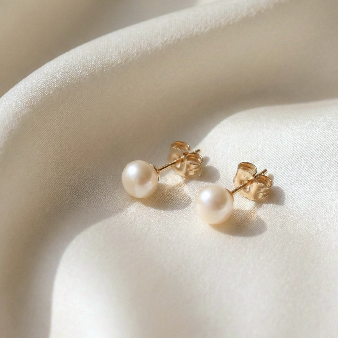 Mimi Medium (7 mm) Pearl Stud Earrings